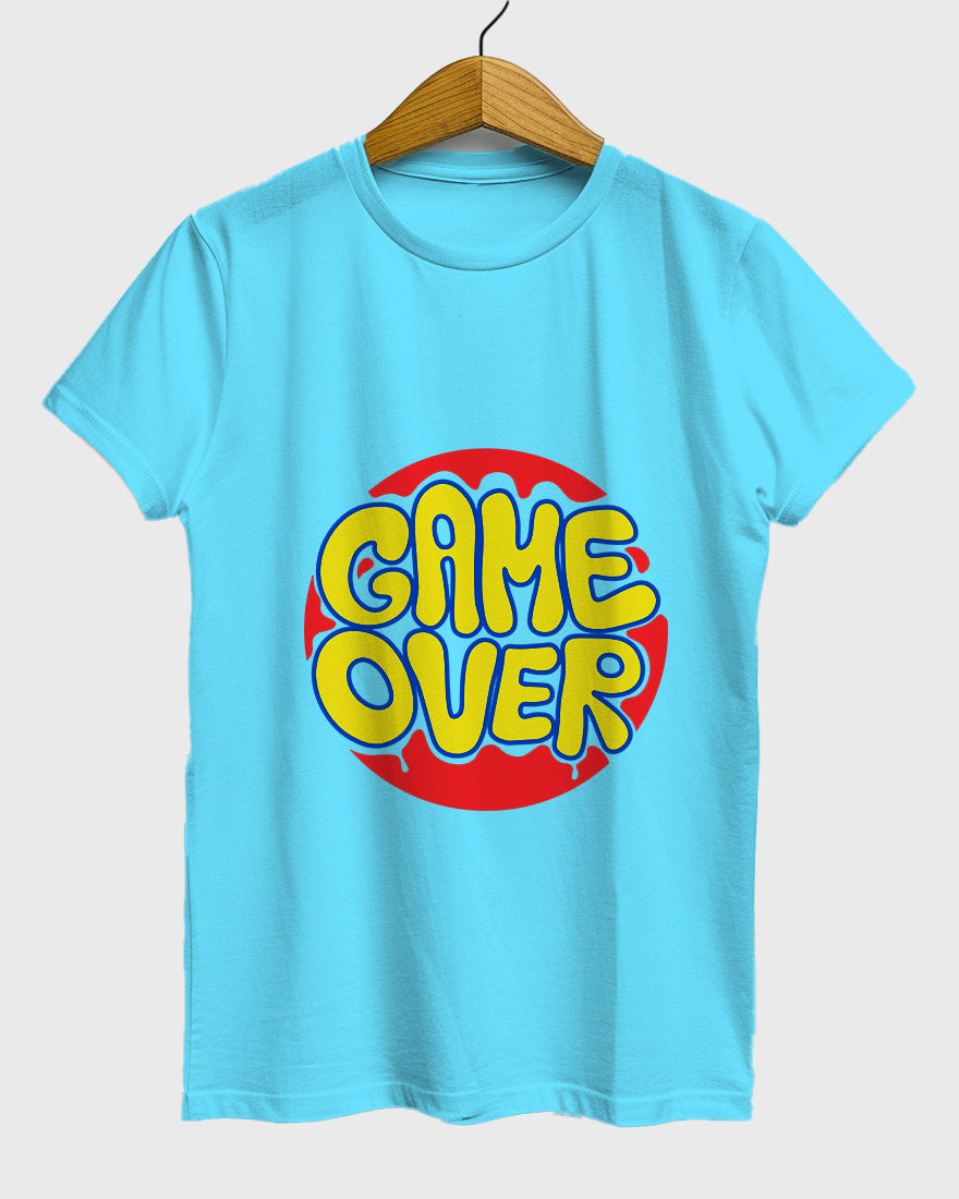 Womens Relaxed Fit TShirt Funky Game Over