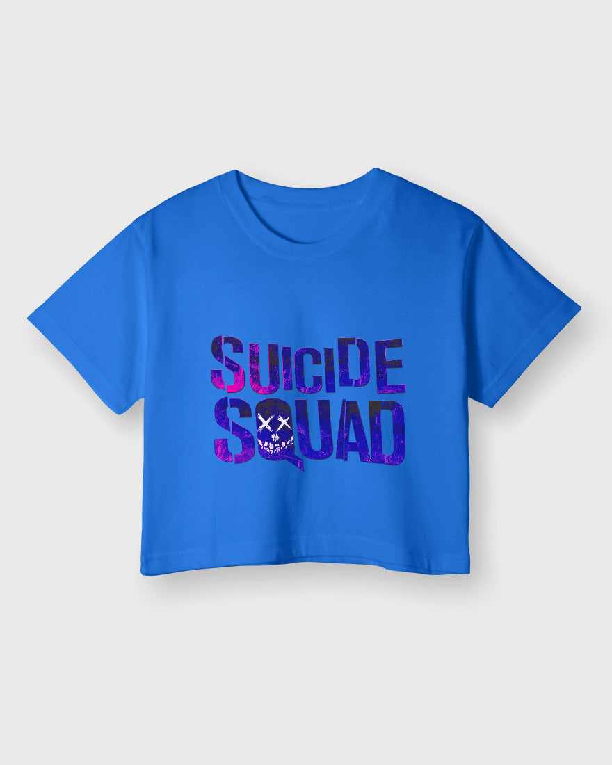 Womens Cropped TShirt Gaming Suicide Squad Special Ops