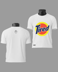 Mens T-Shirt Funky Logo Spoofs Tired - Metro Apes