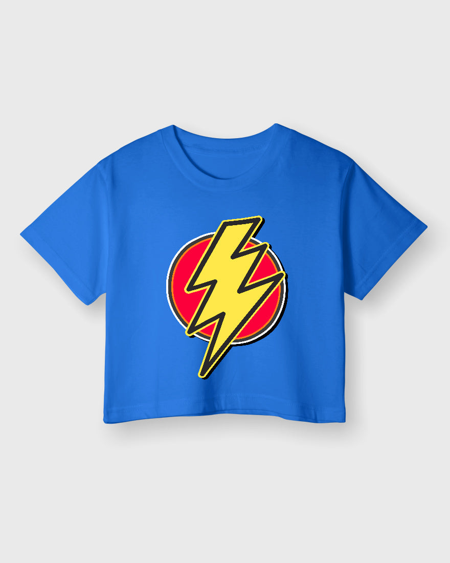 Womens Cropped TShirt Movies Flash Logo2