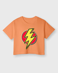 Womens Cropped TShirt Movies Flash Logo2