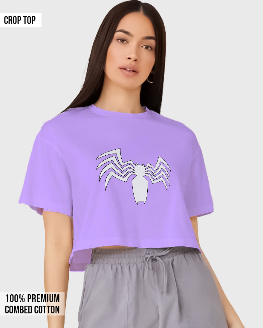 Womens Cropped TShirt Movies Venom Logo