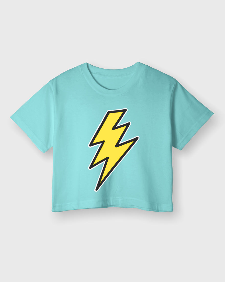 Womens Cropped TShirt Movies Flash Logo1