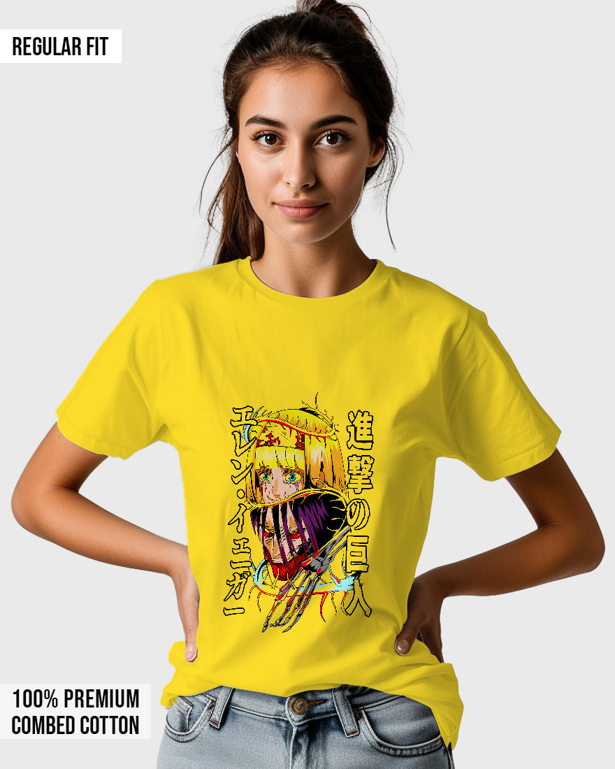 Womens Relaxed Fit TShirt Anime Attack On Titan