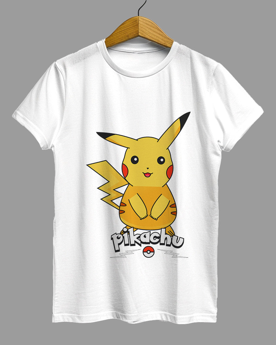 Womens Relaxed Fit TShirt Cartoon Pokeman Pikachu