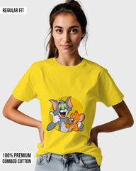 Womens Relaxed Fit TShirt Cartoon Tom & Jerry