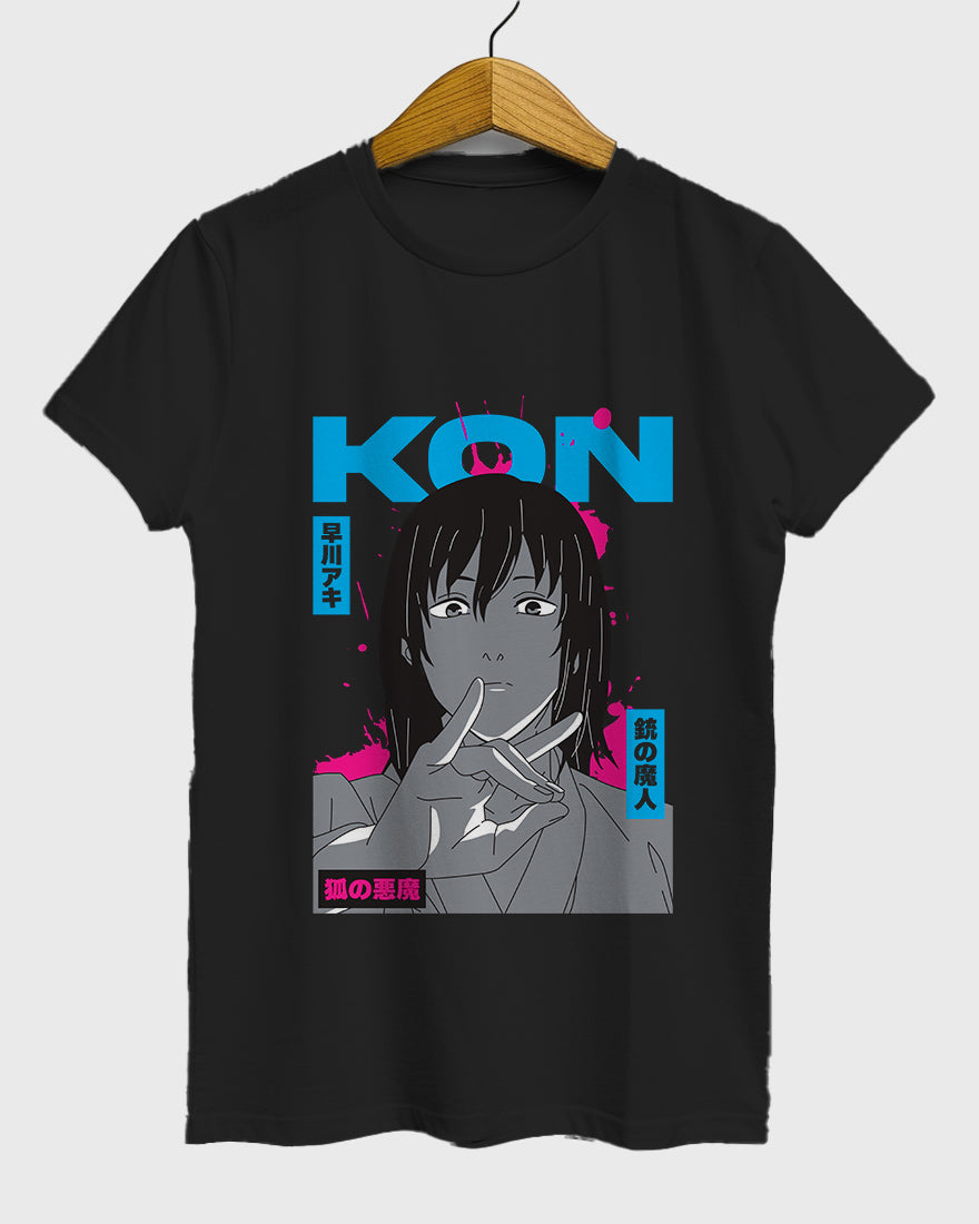 Womens Relaxed Fit TShirt Anime Chainsawman Kai Kon