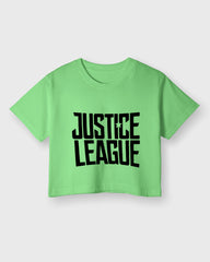 Womens Cropped TShirt Movies Lustice League