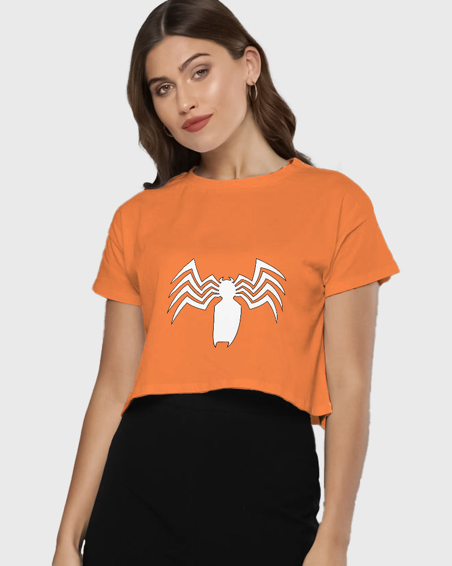 Womens Cropped TShirt Movies Venom Logo