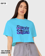 Womens Cropped TShirt Gaming Suicide Squad Special Ops