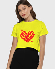 Womens Cropped TShirt Funky Free Your Mind