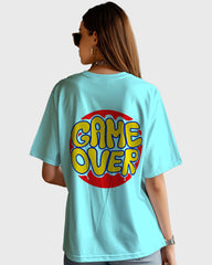 Womens Oversized TShirt Funky Game Over