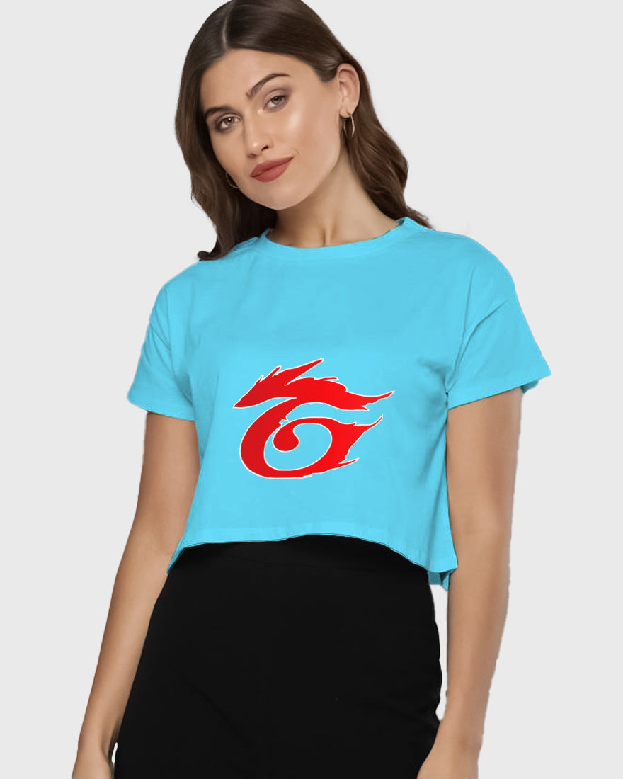 Womens Cropped TShirt Gaming Free Fire 1