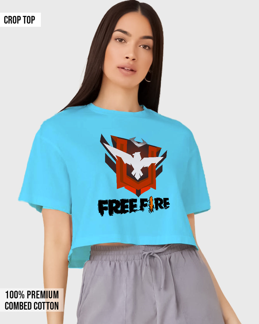 Womens Cropped TShirt Gaming Free Fire 2