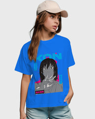 Womens Relaxed Fit TShirt Anime Chainsawman Kai Kon