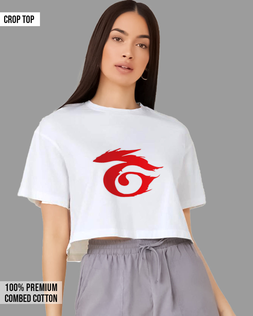 Womens Cropped TShirt Gaming Free Fire 1