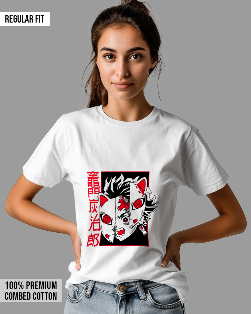 Womens Relaxed Fit TShirt Anime Chainsawman Tanjiro