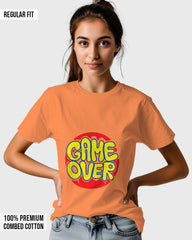 Womens Relaxed Fit TShirt Funky Game Over