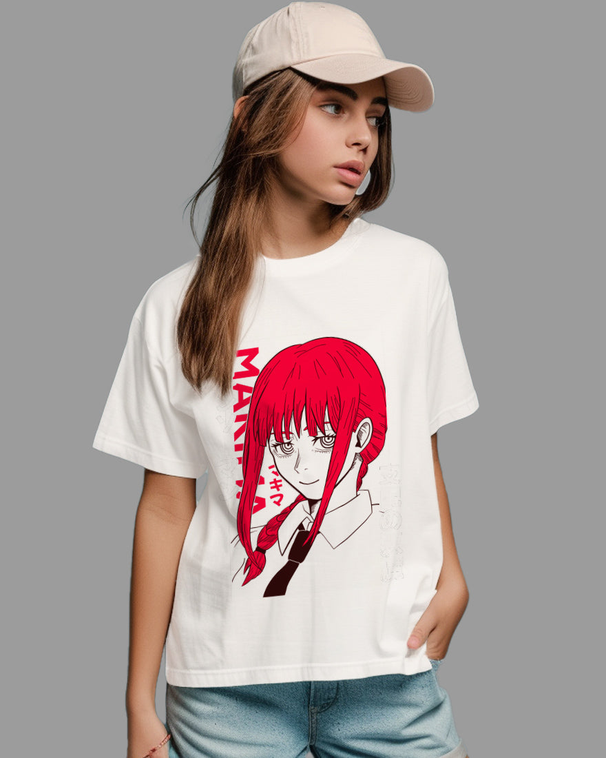 Womens Relaxed Fit TShirt Anime Chainsawman Makima 2