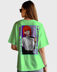 Womens Oversized TShirt Anime Chainsaw Man Makima