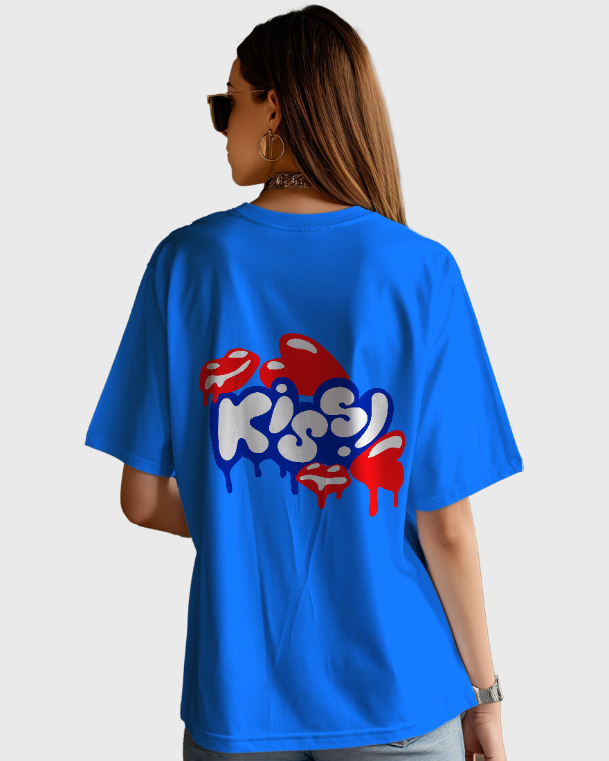 Womens Oversized TShirt Funky Kiss