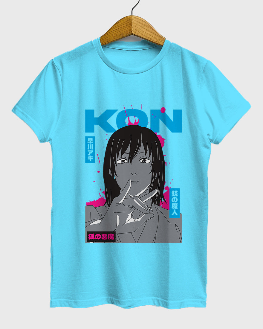 Womens Relaxed Fit TShirt Anime Chainsawman Kai Kon