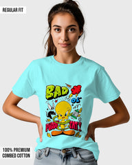 Womens Relaxed Fit TShirt Cartoon Angry Tweety