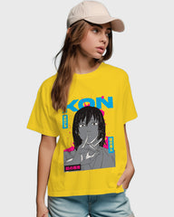 Womens Relaxed Fit TShirt Anime Chainsawman Kai Kon