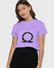 Womens Cropped TShirt Gaming God Of War Logo