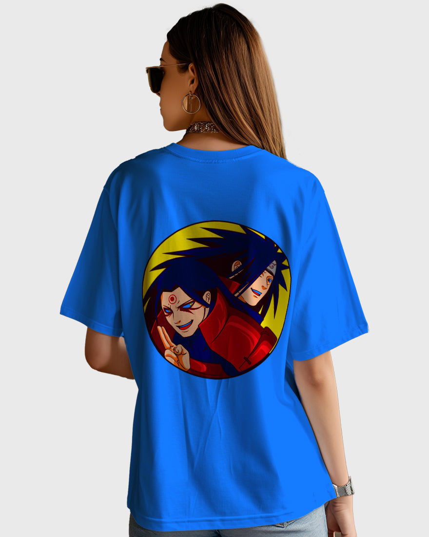 Womens Oversized TShirt Anime Naruto Orochimaru Naruto Hashirama & Madara