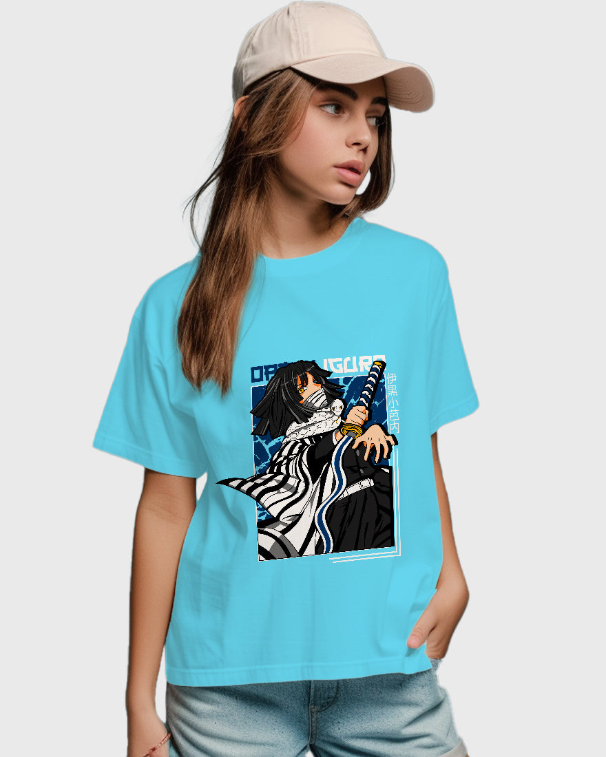 Womens Relaxed Fit TShirt Anime Demon Slayer Iguro