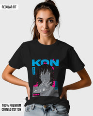 Womens Relaxed Fit TShirt Anime Chainsawman Kai Kon