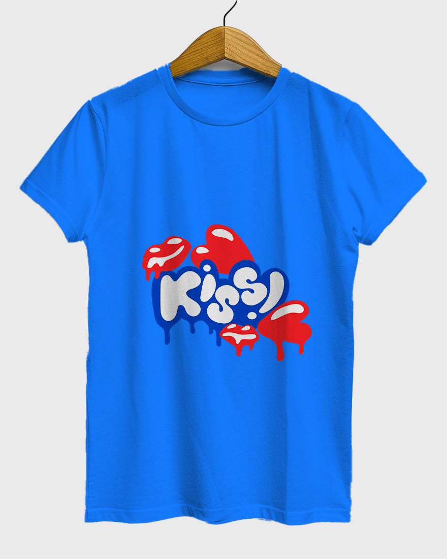 Womens Relaxed Fit TShirt Funky Kiss