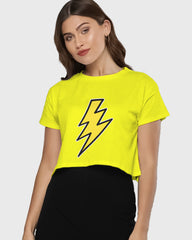 Womens Cropped TShirt Movies Flash Logo1