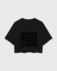 Womens Oversized Cropped TShirt Movies Lustice League