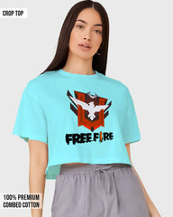 Womens Cropped TShirt Gaming Free Fire 2