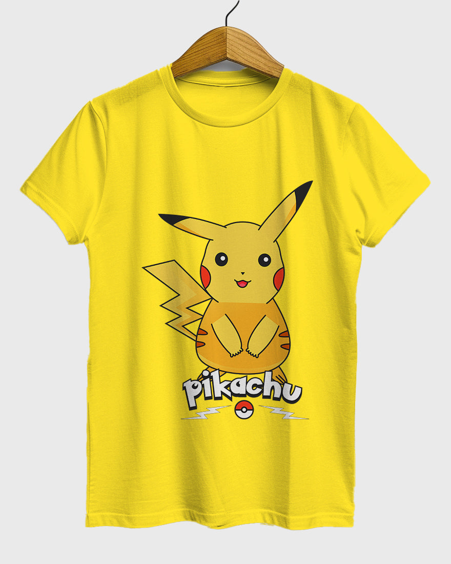 Womens Relaxed Fit TShirt Cartoon Pokeman Pikachu