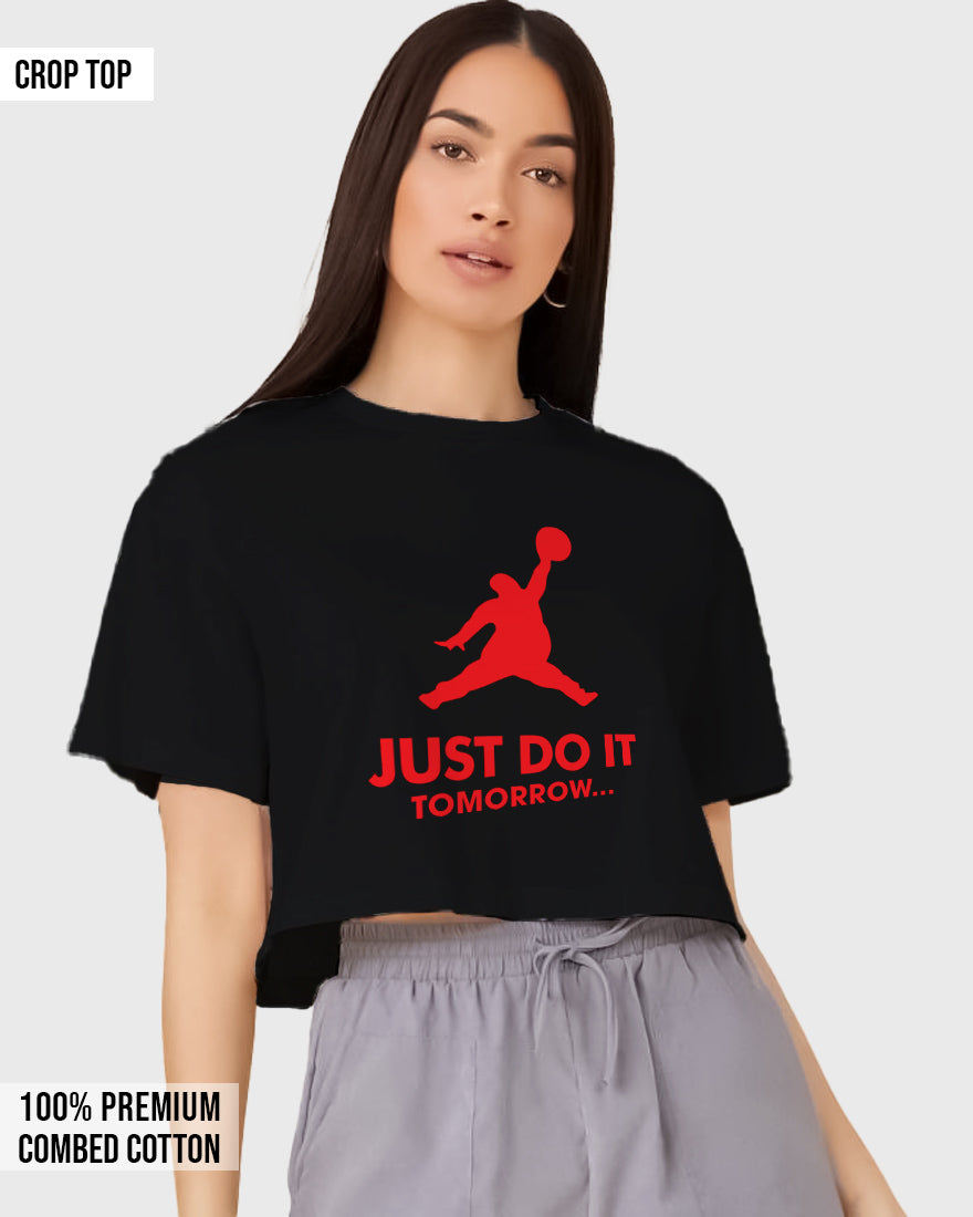 Womens Cropped TShirt Funky Just Do It