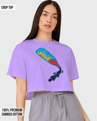 Womens Cropped TShirt Funky Splash