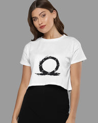 Womens Cropped TShirt Gaming God Of War Logo