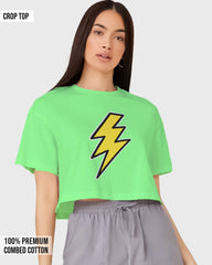 Womens Cropped TShirt Movies Flash Logo1