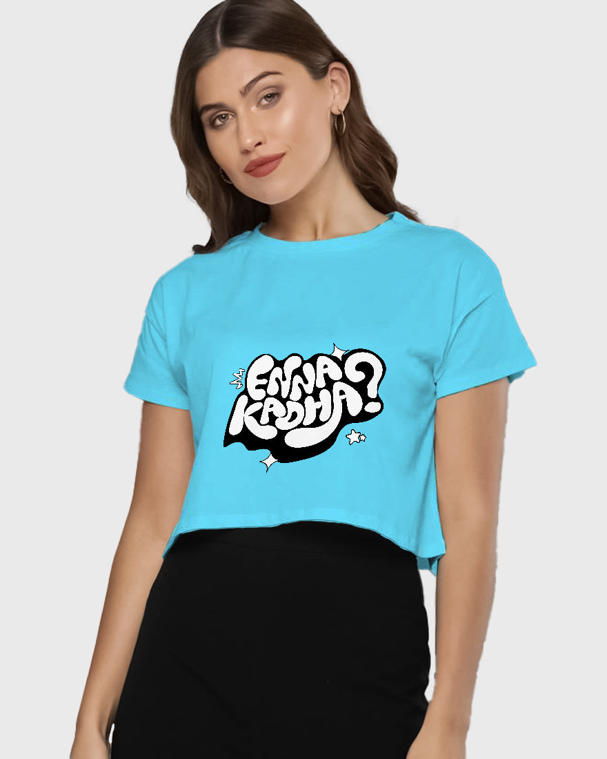 Womens Cropped TShirt Trendings Enna Kadha