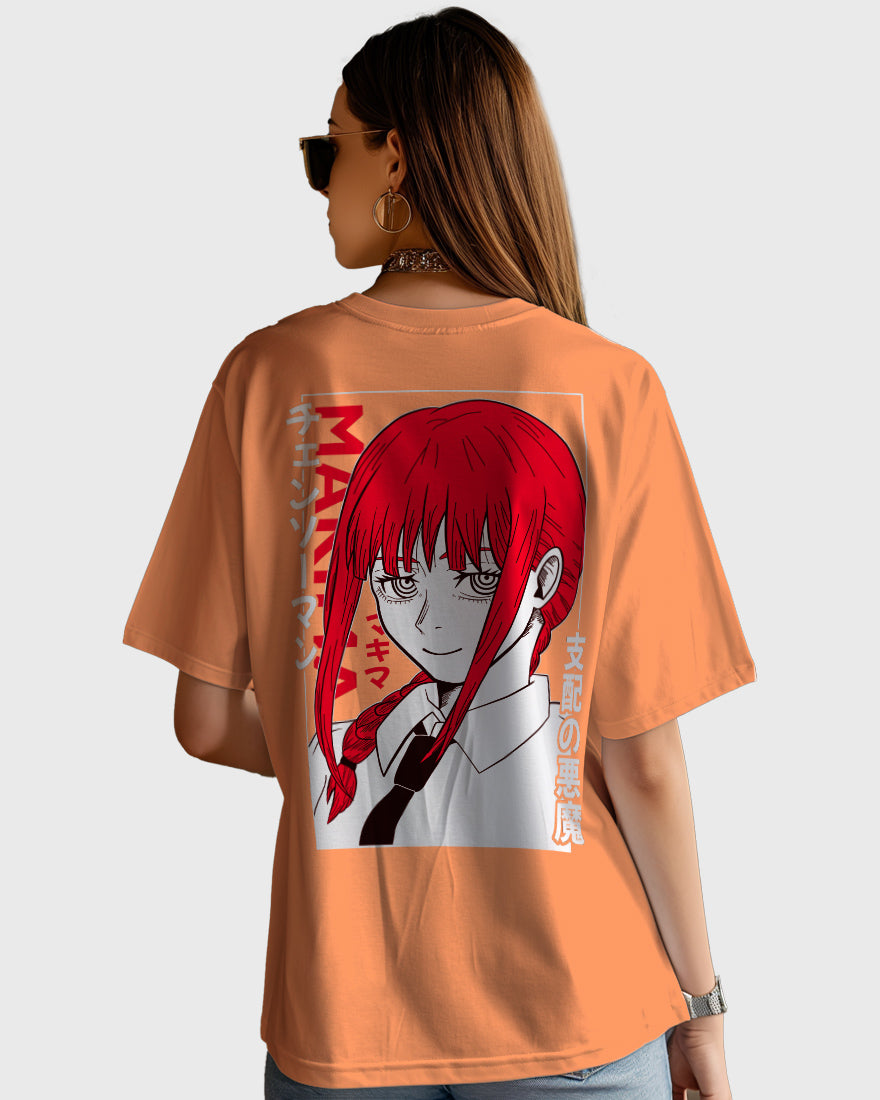 Womens Oversized TShirt Anime Chainsaw Man Makima02