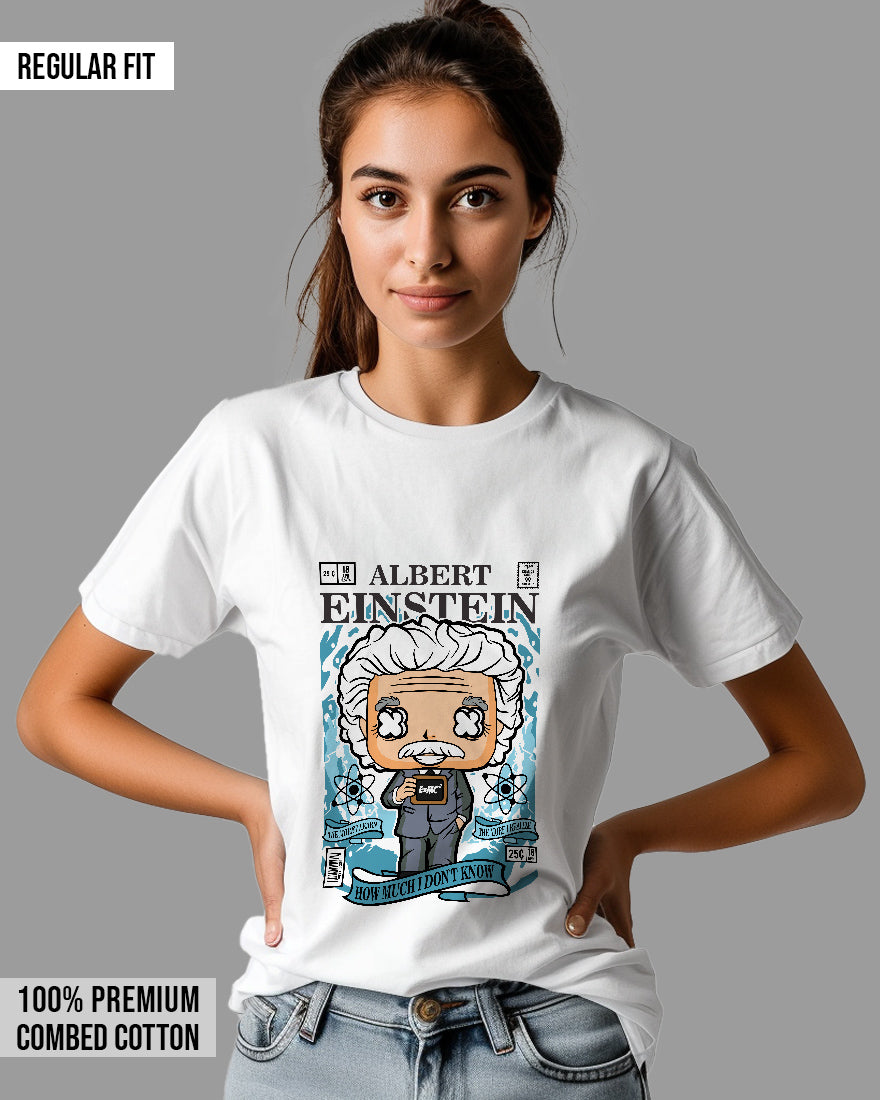 Womens Relaxed Fit TShirt Trending Albert Einstein