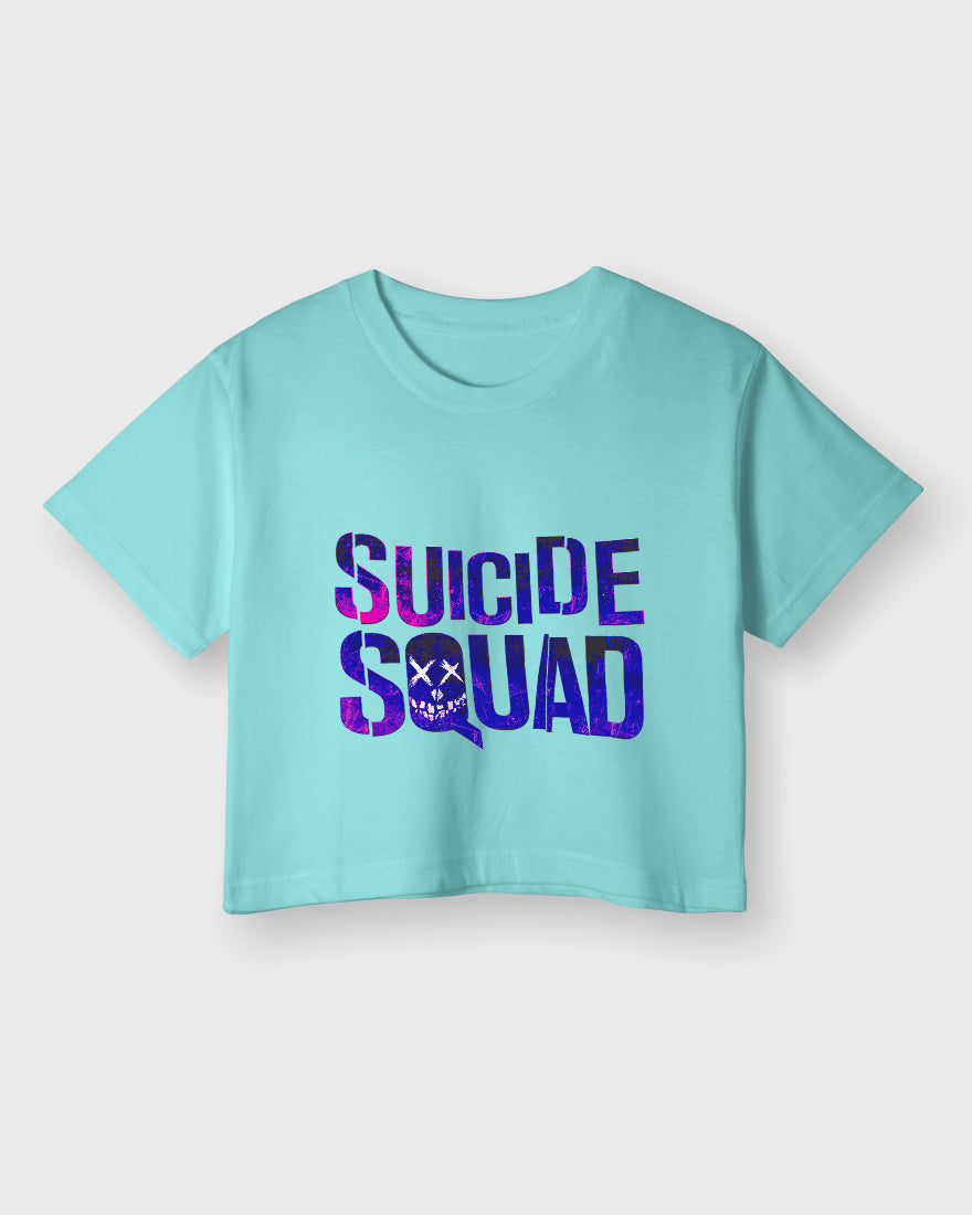 Womens Cropped TShirt Gaming Suicide Squad Special Ops