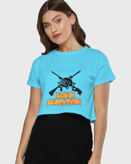 Womens Cropped TShirt Gaming Pubg 2