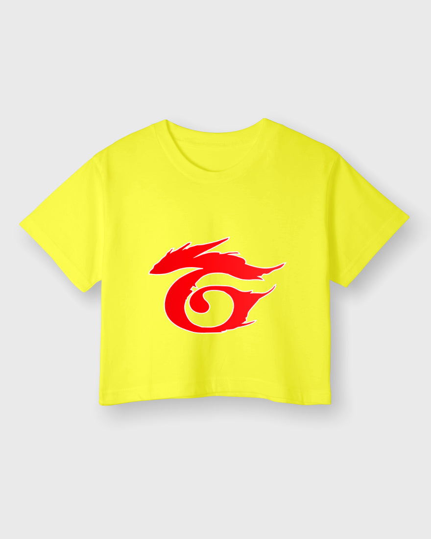 Womens Cropped TShirt Gaming Free Fire 1