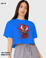 Womens Cropped TShirt Movies Venom Villian Venom