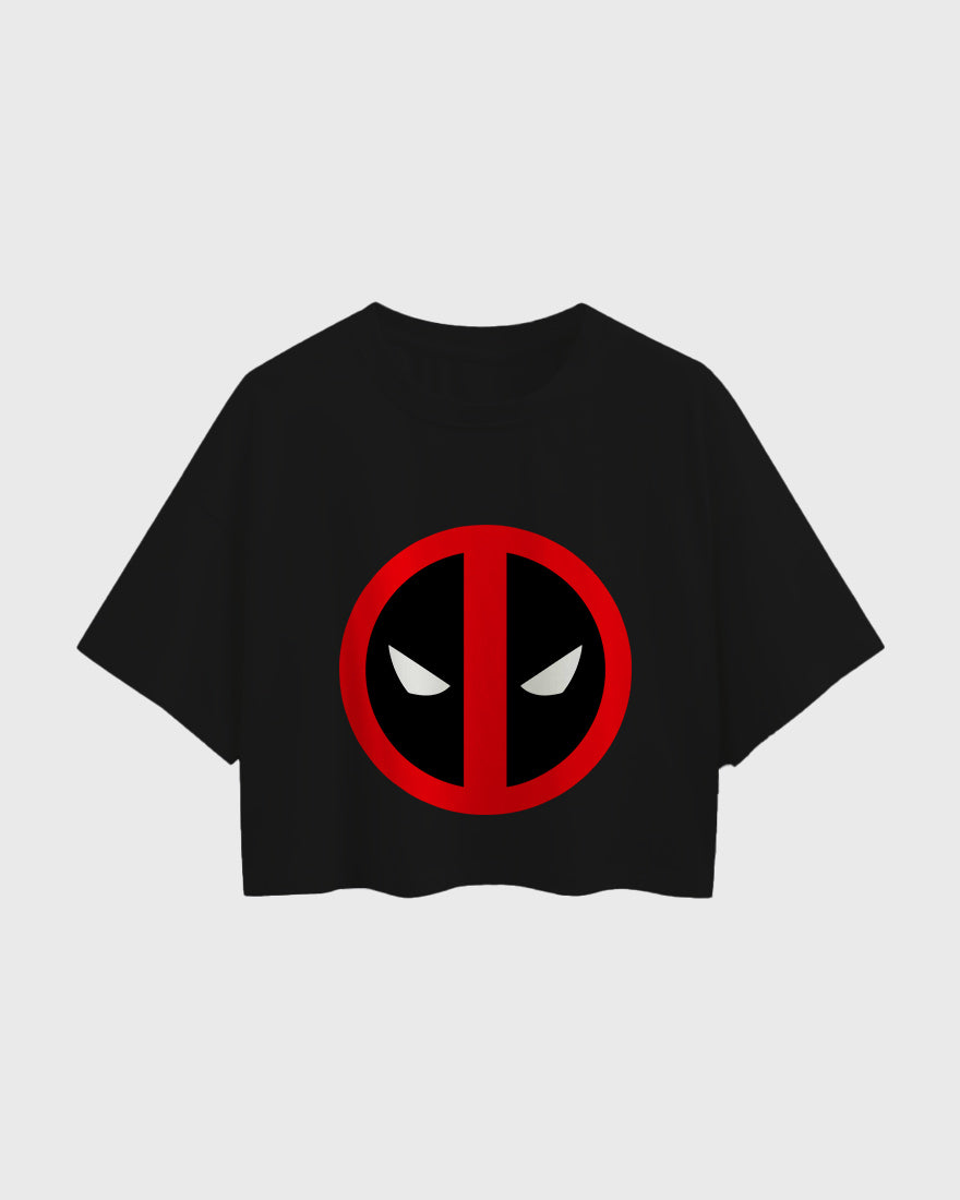 Womens Oversized Cropped TShirt Movies Dead Pool