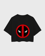 Womens Oversized Cropped TShirt Movies Dead Pool